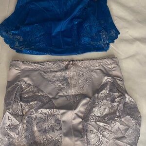 Sofia Cashmere Blue and Silver Lace Panties